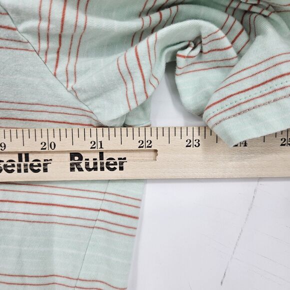 Criquet Shirt Mens Large Mint Striped Golf Polo Performance Pima Cotton L - Picture 9 of 11